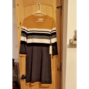 Eliza J Knit‎ Sweater Dress Size M Medium Striped Colorblock NWT